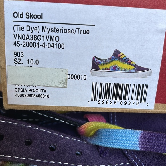 Vans Old Skool Tie Dye Mysterioso/True White Men’s sneakers - Picture 16 of 16